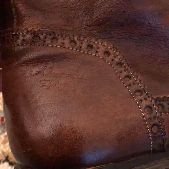 Alexander Hotto Italian Designer Brogue Brown Leather Boots main image 5